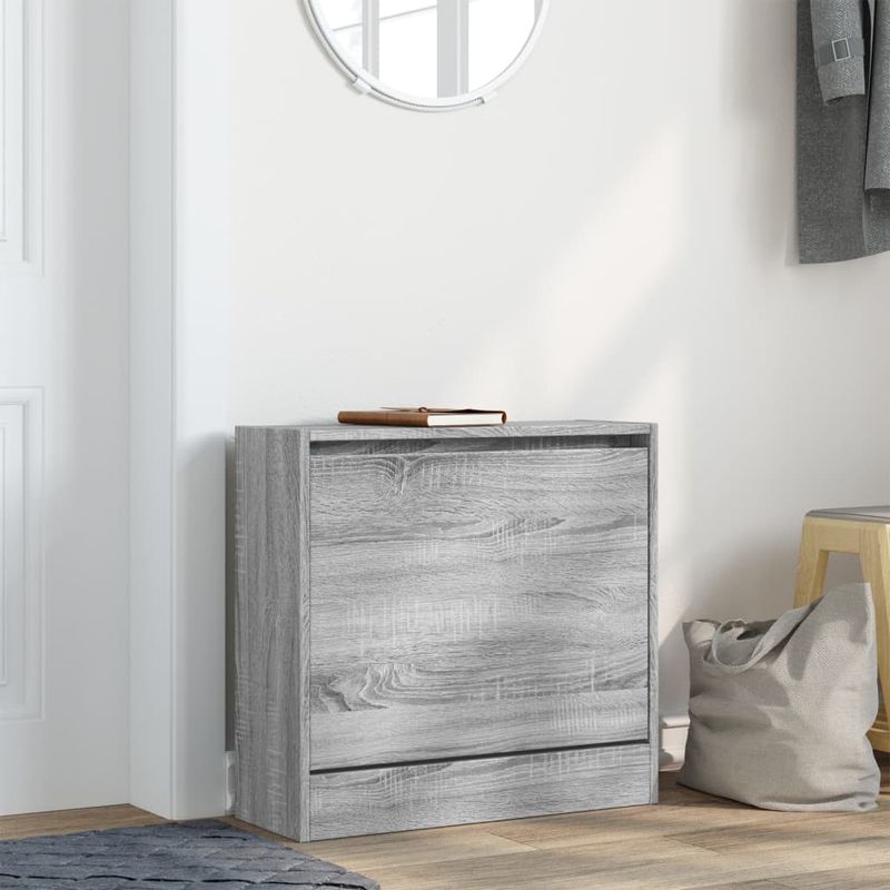 Casa si Gradina - Mobilier - Organizare si depozitare - Organizator incaltaminte - Pantofar, gri sonoma, 60x21x57 cm, lemn prelucrat - Infinity.ro