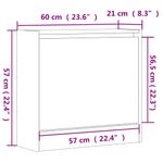 Casa si Gradina - Mobilier - Organizare si depozitare - Organizator incaltaminte - Pantofar, gri sonoma, 60x21x57 cm, lemn prelucrat - Infinity.ro