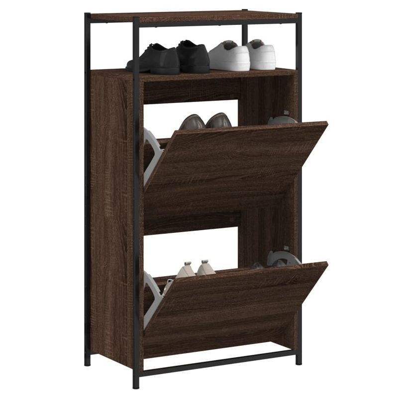 Casa si Gradina - Mobilier - Organizare si depozitare - Organizator incaltaminte - Pantofar, stejar maro, 60x34x112 cm, lemn compozit - Infinity.ro