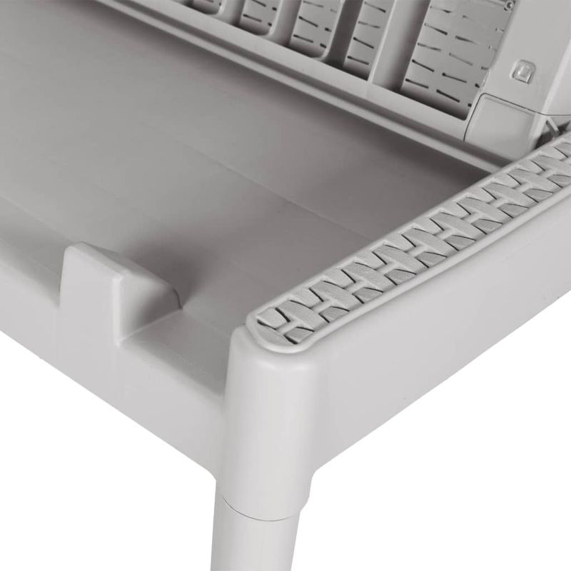 Casa si Gradina - Gradina si terasa - Mobilier exterior - Scaune si sezlonguri gradina - Sezlong, gri , 186x60x29 cm, PP - Infinity.ro