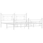 Casa si Gradina - Mobilier - Paturi si accesorii - Paturi - Cadru de pat metalic cu tablie de cap/picioare, alb, 193x203 cm - Infinity.ro