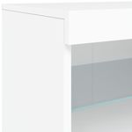 Casa si Gradina - Mobilier - Comode si corpuri - Comode - Servanta cu lumini LED, alb, 123x37x67 cm - Infinity.ro