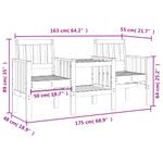 Casa si Gradina - Gradina si terasa - Mobilier exterior - Bancute de gradina - Banca de gradina cu masa 2 locuri, lemn masiv de pin - Infinity.ro