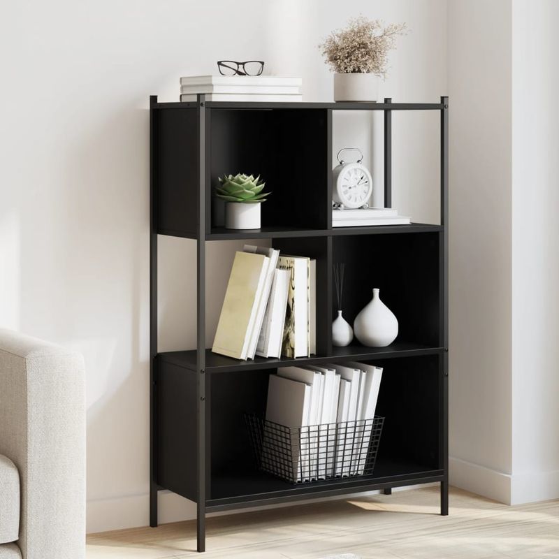 Casa si Gradina - Mobilier - Biblioteci si rafturi - Biblioteci - Biblioteca, negru, 72x28x109 cm, lemn prelucrat - Infinity.ro