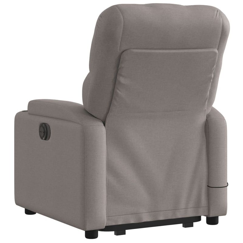 Ingrijire personala si Cosmetice - Sanatate si wellness - Articole wellness - Fotolii de masaj - Fotoliu rabatabil de masaj cu ridicare, gri taupe, textil - Infinity.ro