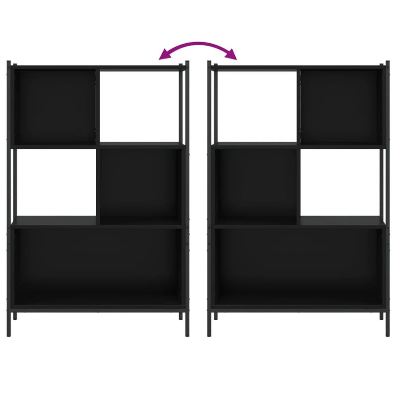 Casa si Gradina - Mobilier - Biblioteci si rafturi - Biblioteci - Biblioteca, negru, 72x28x109 cm, lemn prelucrat - Infinity.ro