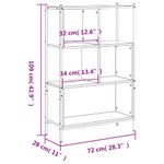 Casa si Gradina - Mobilier - Biblioteci si rafturi - Biblioteci - Biblioteca, negru, 72x28x109 cm, lemn prelucrat - Infinity.ro