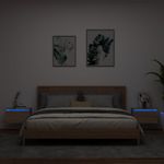 Casa si Gradina - Mobilier - Comode si corpuri - Noptiere - Noptiere montate pe perete cu lumini LED, 2 buc., stejar sonoma - Infinity.ro