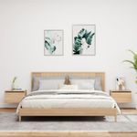 Casa si Gradina - Mobilier - Comode si corpuri - Noptiere - Noptiere montate pe perete cu lumini LED, 2 buc., stejar sonoma - Infinity.ro