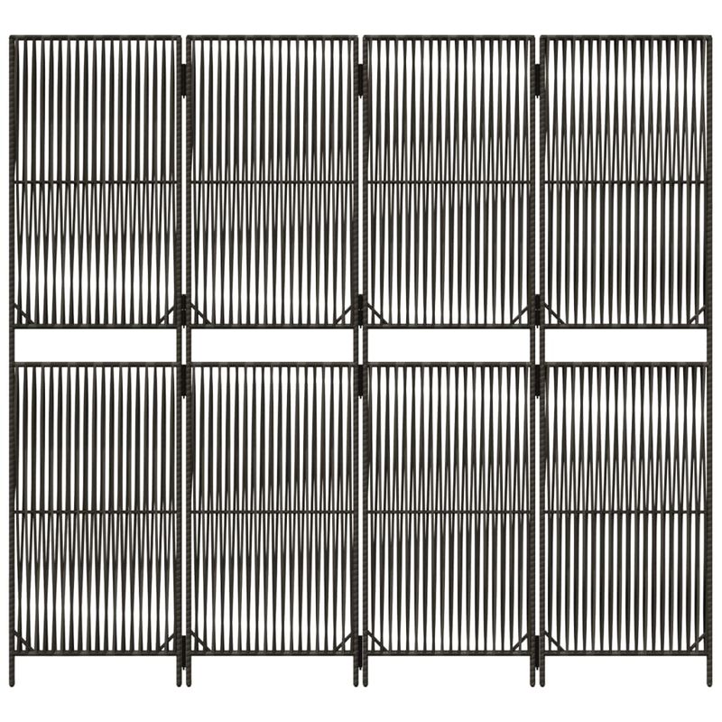 Casa si Gradina - Decoratiuni - Pereti despartitori si paravane - Separator de camera cu 4 panouri, poliratan, model țesătură cu linii, mărime 196x180 cm - Infinity.ro