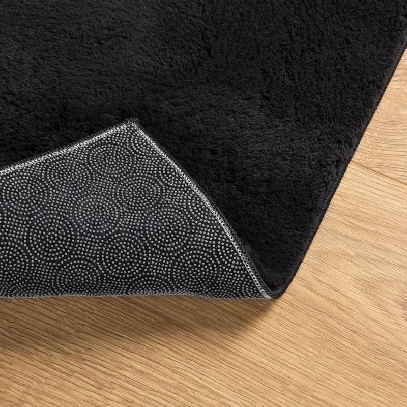 Casa si Gradina - Textile si covoare - Covoare - Covoare casa - Covor HUARTE, fir scurt, moale si lavabil, negru, 120x120 cm - Infinity.ro