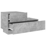 Casa si Gradina - Mobilier - Comode si corpuri - Noptiere - Noptiera cu lumini LED, gri beton, 70x36x40,5 cm - Infinity.ro