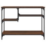 Casa si Gradina - Mobilier - Comode si corpuri - Console - Masuta consola cu rafturi, stejar maro, 100x35x75 cm - Infinity.ro