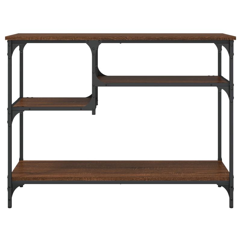 Casa si Gradina - Mobilier - Comode si corpuri - Console - Masuta consola cu rafturi, stejar maro, 100x35x75 cm - Infinity.ro