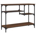 Casa si Gradina - Mobilier - Comode si corpuri - Console - Masuta consola cu rafturi, stejar maro, 100x35x75 cm - Infinity.ro