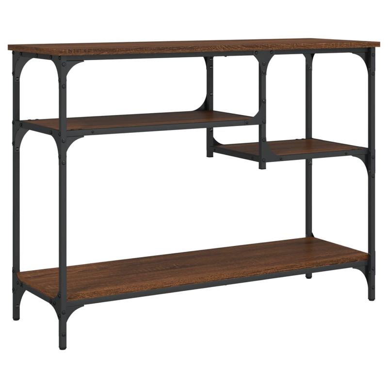 Casa si Gradina - Mobilier - Comode si corpuri - Console - Masuta consola cu rafturi, stejar maro, 100x35x75 cm - Infinity.ro