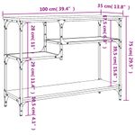 Casa si Gradina - Mobilier - Comode si corpuri - Console - Masuta consola cu rafturi, stejar maro, 100x35x75 cm - Infinity.ro