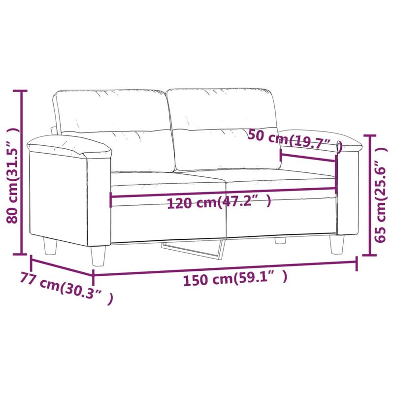 Casa si Gradina - Mobilier - Canapele si coltare - Canapele - Canapea cu 2 locuri, crem, 120 cm, piele ecologica - Infinity.ro
