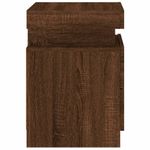 Casa si Gradina - Mobilier - Comode si corpuri - Noptiere - Noptiera cu lumini LED, stejar maro, 35x39x55 cm - Infinity.ro