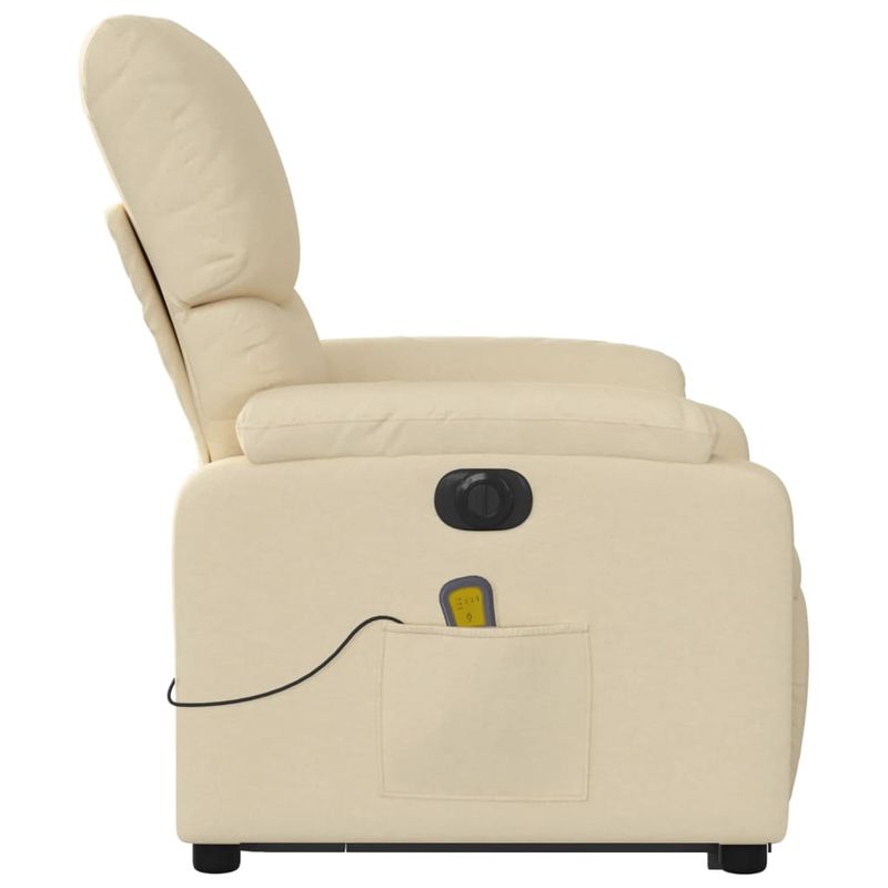 Ingrijire personala si Cosmetice - Sanatate si wellness - Articole wellness - Fotolii de masaj - Fotoliu electric de masaj rabatabil cu ridicare, crem, textil - Infinity.ro