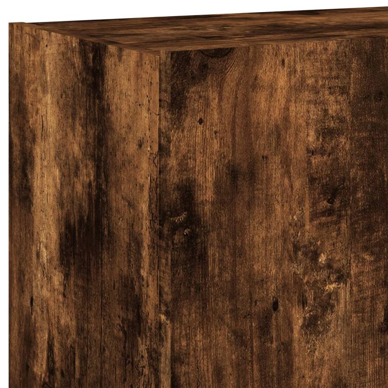 Casa si Gradina - Mobilier - Comode si corpuri - Comode - Comoda TV de perete cu lumini LED, stejar fumuriu, 60x35x41 cm - Infinity.ro