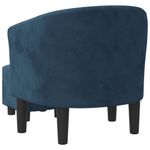 Casa si Gradina - Mobilier - Scaune si fotolii - Fotolii - Fotoliu tip cuva cu taburet, albastru inchis, catifea - Infinity.ro