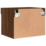 Casa si Gradina - Mobilier - Comode si corpuri - Comode - Noptiera cu Lumini LED Montate pe perete 2 buc Stejar Maro - Infinity.ro