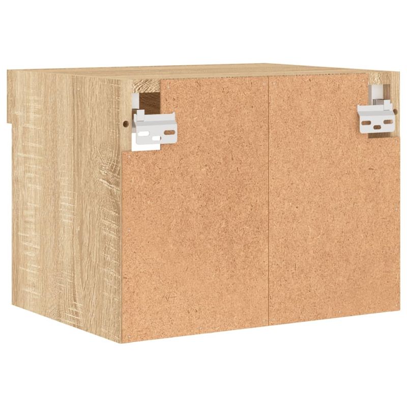 Casa si Gradina - Mobilier - Comode si corpuri - Comode - Noptiere cu lumini LED montate pe perete, 2 buc., stejar sonoma - Infinity.ro
