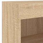 Casa si Gradina - Mobilier - Comode si corpuri - Comode - Noptiere cu lumini LED montate pe perete, 2 buc., stejar sonoma - Infinity.ro