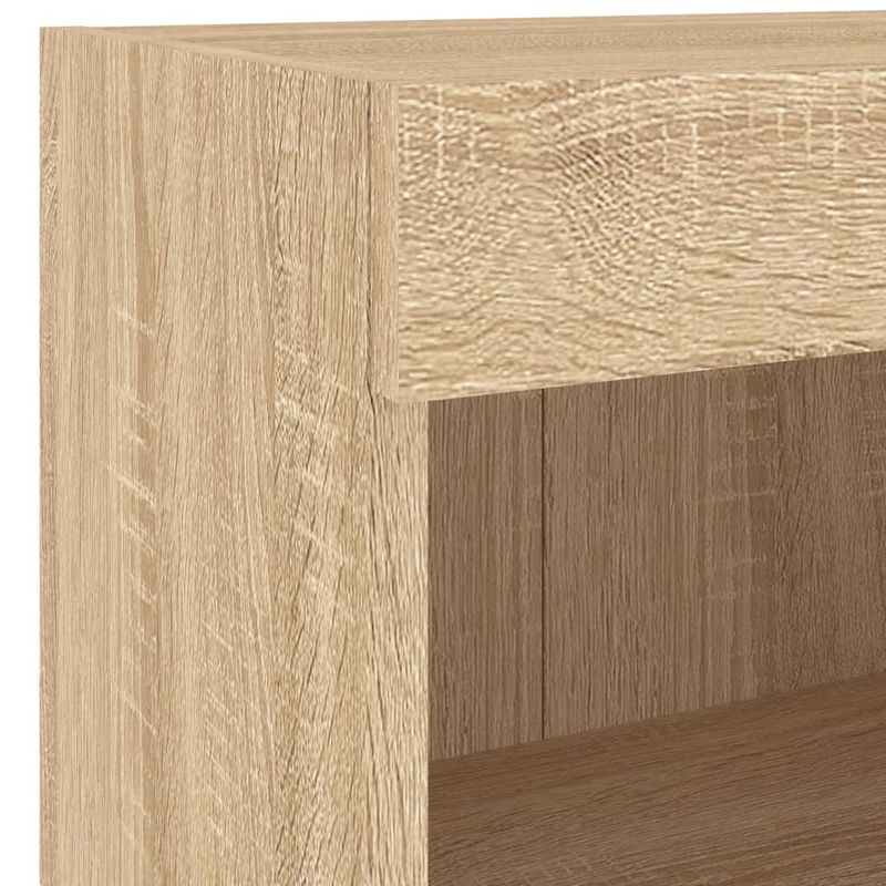 Casa si Gradina - Mobilier - Comode si corpuri - Comode - Noptiere cu lumini LED montate pe perete, 2 buc., stejar sonoma - Infinity.ro