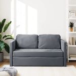 Casa si Gradina - Mobilier - Canapele si coltare - Canapele - Canapea extensibila de podea 2 in 1, gri inchis, 122x204x55 cm - Infinity.ro