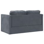 Casa si Gradina - Mobilier - Canapele si coltare - Canapele - Canapea extensibila de podea 2 in 1, gri inchis, 122x204x55 cm - Infinity.ro