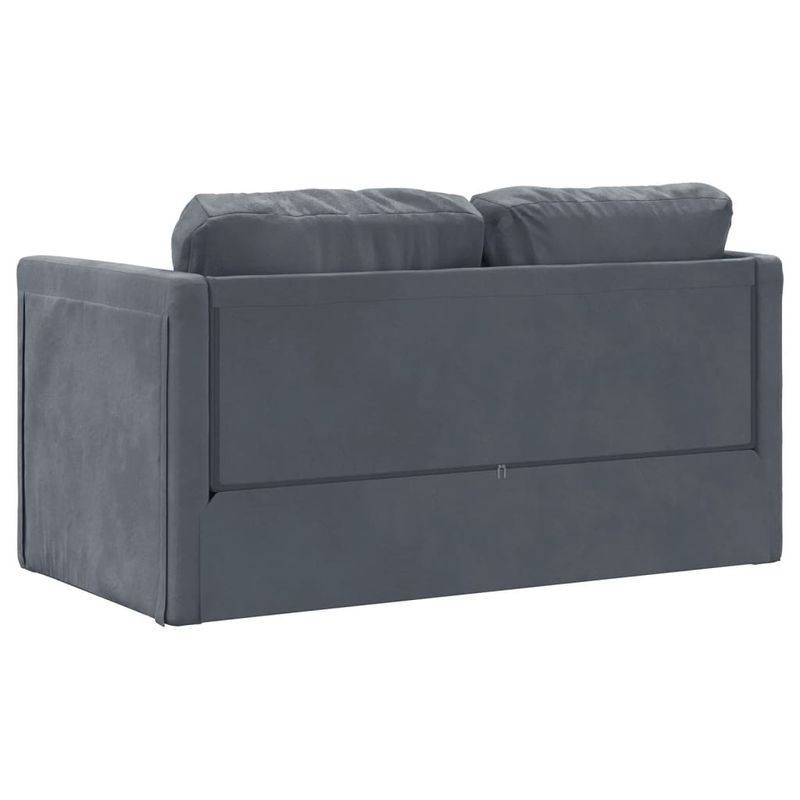 Casa si Gradina - Mobilier - Canapele si coltare - Canapele - Canapea extensibila de podea 2 in 1, gri inchis, 122x204x55 cm - Infinity.ro