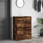 Casa si Gradina - Mobilier - Organizare si depozitare - Organizator incaltaminte - Pantofar cu 2 sertare rabatabile, stejar fumuriu, 80x42x108 cm - Infinity.ro