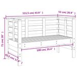 Casa si Gradina - Gradina si terasa - Mobilier exterior - Bancute de gradina - Banca de gradina, 111,5x53x71 cm, lemn masiv de douglas - Infinity.ro