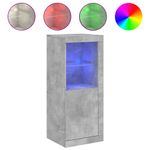 Casa si Gradina - Mobilier - Comode si corpuri - Comode - Servanta cu lumini LED, gri beton, 41x37x100 cm - Infinity.ro