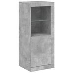Casa si Gradina - Mobilier - Comode si corpuri - Comode - Servanta cu lumini LED, gri beton, 41x37x100 cm - Infinity.ro