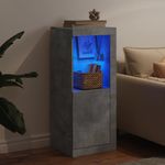 Casa si Gradina - Mobilier - Comode si corpuri - Comode - Servanta cu lumini LED, gri beton, 41x37x100 cm - Infinity.ro