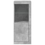 Casa si Gradina - Mobilier - Comode si corpuri - Comode - Servanta cu lumini LED, gri beton, 41x37x100 cm - Infinity.ro
