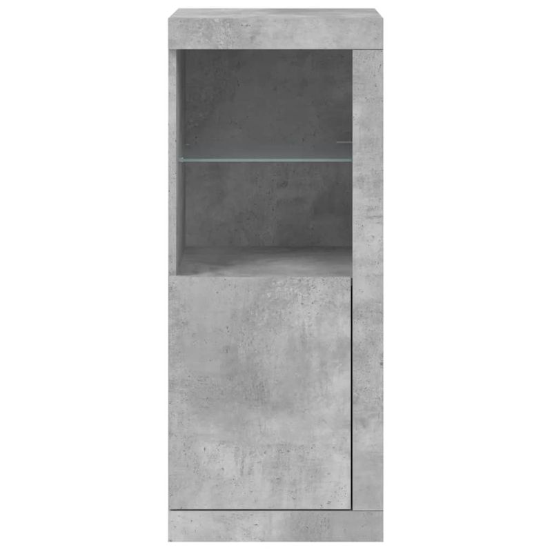 Casa si Gradina - Mobilier - Comode si corpuri - Comode - Servanta cu lumini LED, gri beton, 41x37x100 cm - Infinity.ro