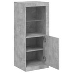 Casa si Gradina - Mobilier - Comode si corpuri - Comode - Servanta cu lumini LED, gri beton, 41x37x100 cm - Infinity.ro