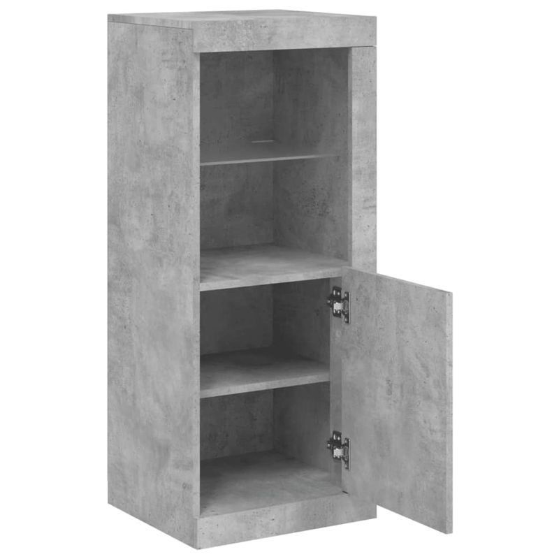 Casa si Gradina - Mobilier - Comode si corpuri - Comode - Servanta cu lumini LED, gri beton, 41x37x100 cm - Infinity.ro