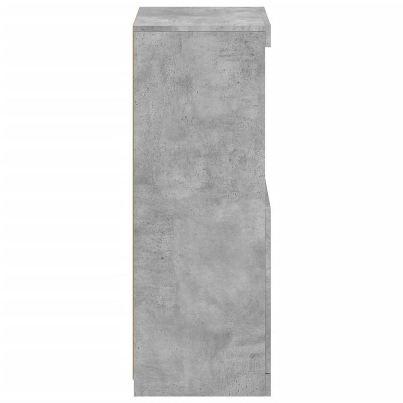 Casa si Gradina - Mobilier - Comode si corpuri - Comode - Servanta cu lumini LED, gri beton, 41x37x100 cm - Infinity.ro