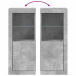 Casa si Gradina - Mobilier - Comode si corpuri - Comode - Servanta cu lumini LED, gri beton, 41x37x100 cm - Infinity.ro