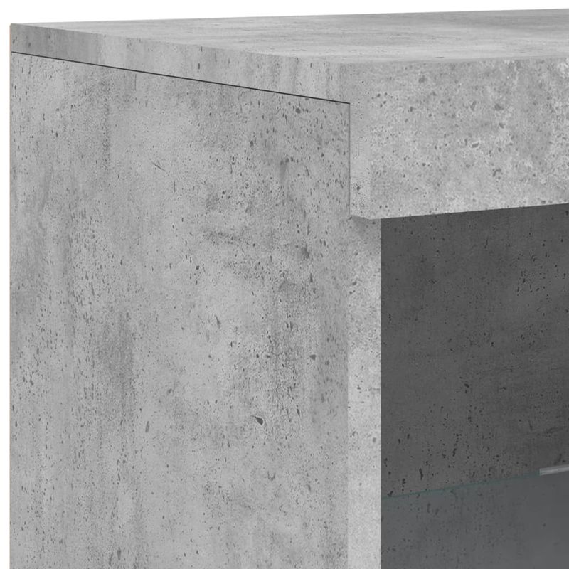 Casa si Gradina - Mobilier - Comode si corpuri - Comode - Servanta cu lumini LED, gri beton, 41x37x100 cm - Infinity.ro