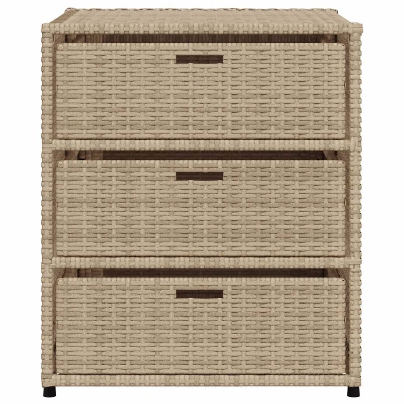 Casa si Gradina - Gradina si terasa - Mobilier exterior - Dulapuri si lazi depozitare exterior - Dulap depozitare de gradina, bej, 55x59x69 cm, poliratan - Infinity.ro