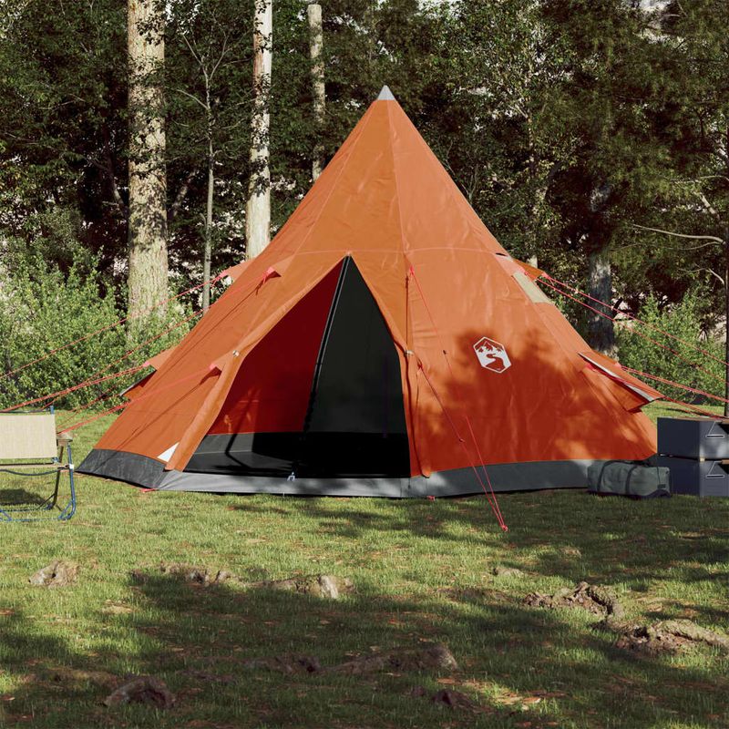 Sport si Outdoor - Camping - Corturi camping - Cort de camping pentru 4 persoane, gri/portocaliu, impermeabil - Infinity.ro