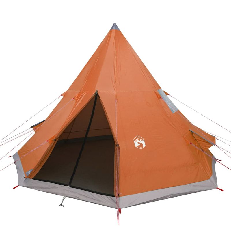 Sport si Outdoor - Camping - Corturi camping - Cort de camping pentru 4 persoane, gri/portocaliu, impermeabil - Infinity.ro
