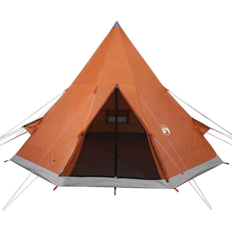 Sport si Outdoor - Camping - Corturi camping - Cort de camping pentru 4 persoane, gri/portocaliu, impermeabil - Infinity.ro