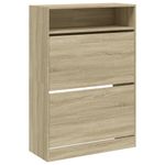 Casa si Gradina - Mobilier - Organizare si depozitare - Organizator incaltaminte - Pantofar cu 2 sertare rabatabile, stejar sonoma, 80x34x116 cm - Infinity.ro